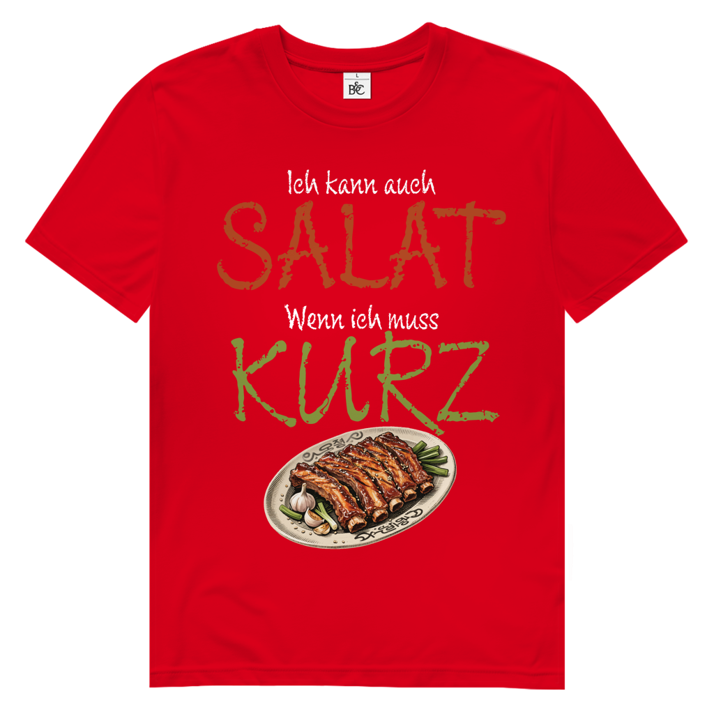 Herren Premium Bio T-Shirt Ich kann auch Salat. Wenn ich muss. Kurz