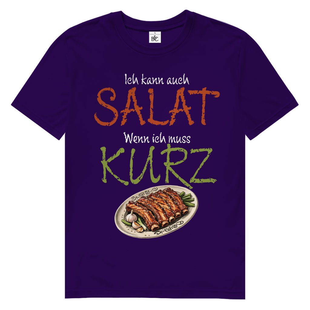 Herren Premium Bio T-Shirt Ich kann auch Salat. Wenn ich muss. Kurz