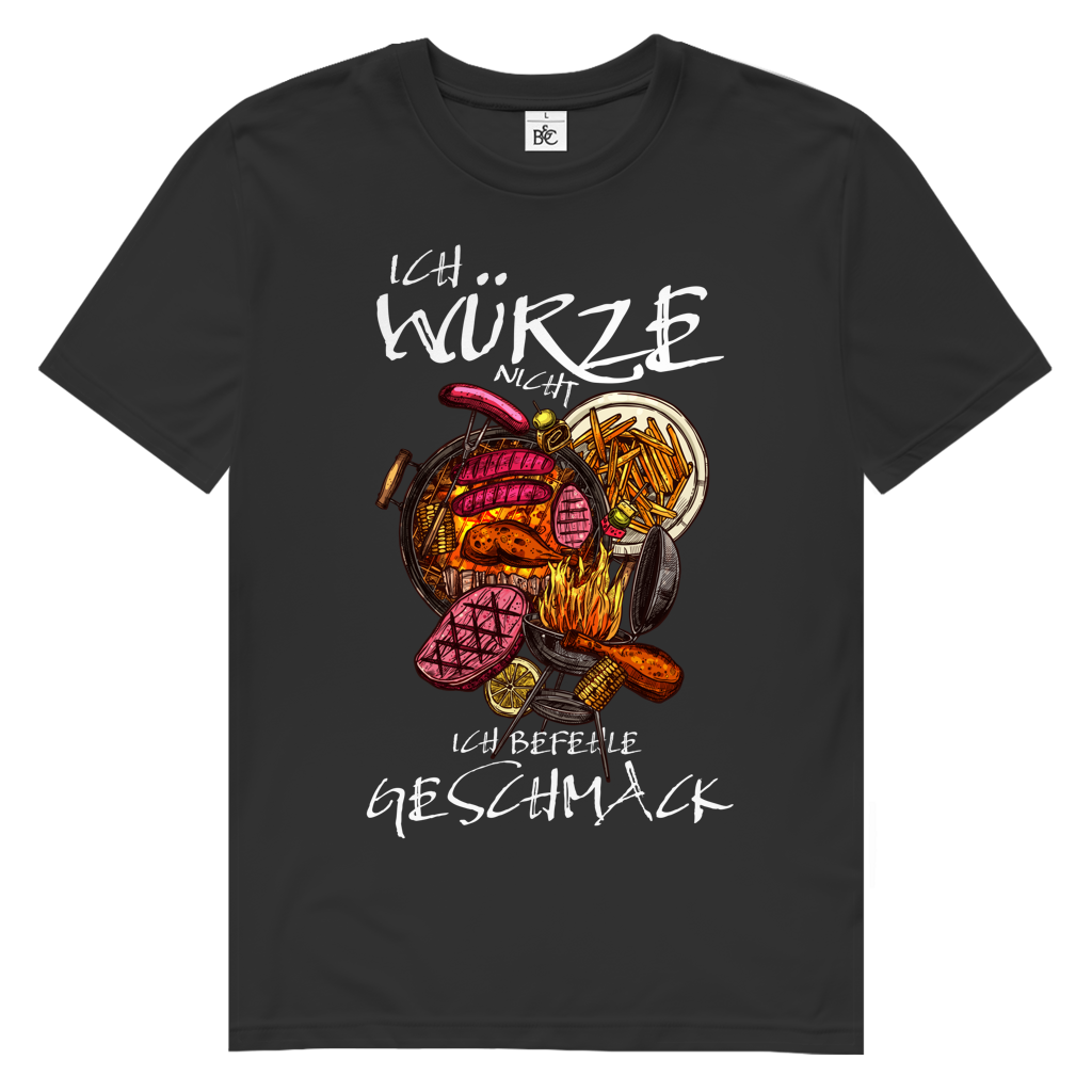 Herren Premium Bio T-Shirt Ich würze nicht. Ich befehle Geschmack
