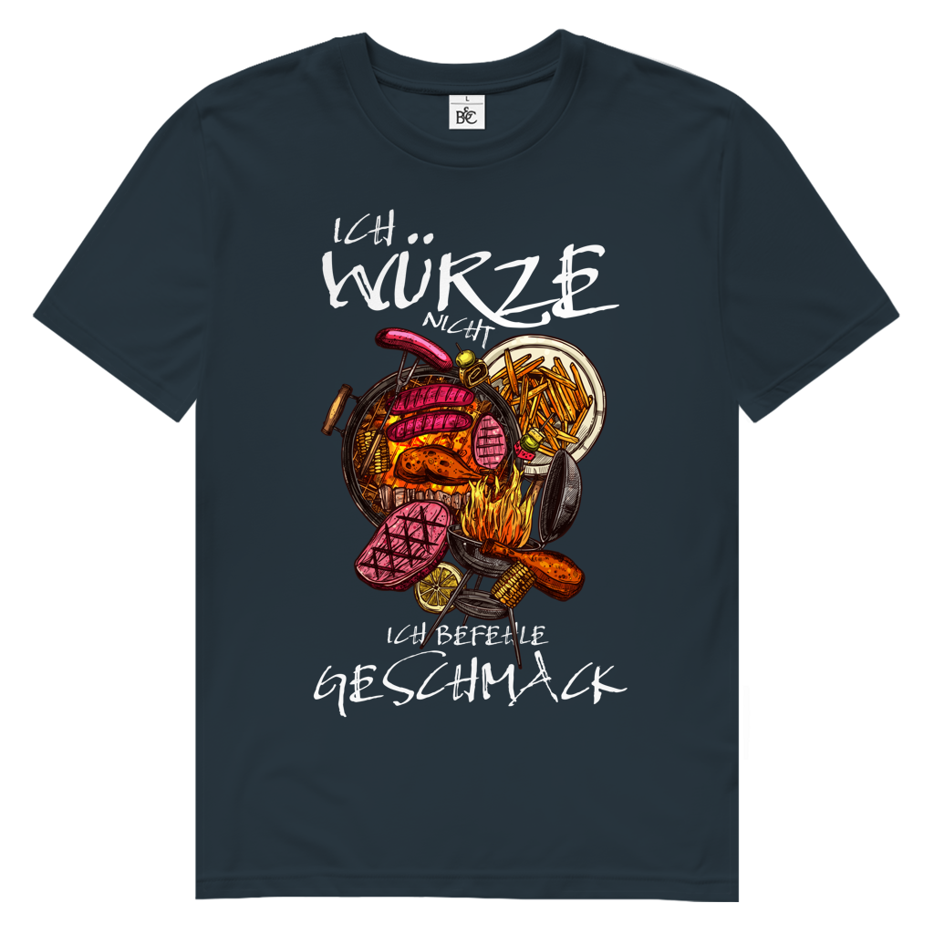 Herren Premium Bio T-Shirt Ich würze nicht. Ich befehle Geschmack