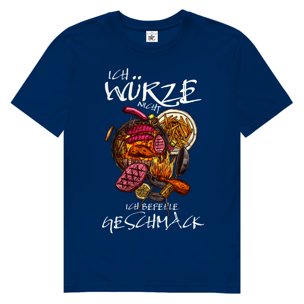 Herren Premium Bio T-Shirt Ich würze nicht. Ich befehle Geschmack