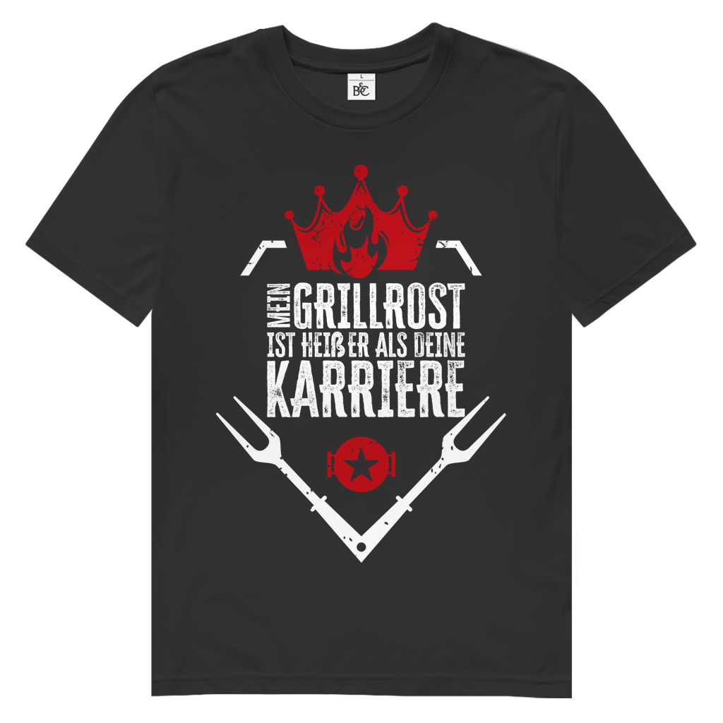 Herren Premium Bio T-Shirt Mein Grillrost ist heißer als deine Karriere