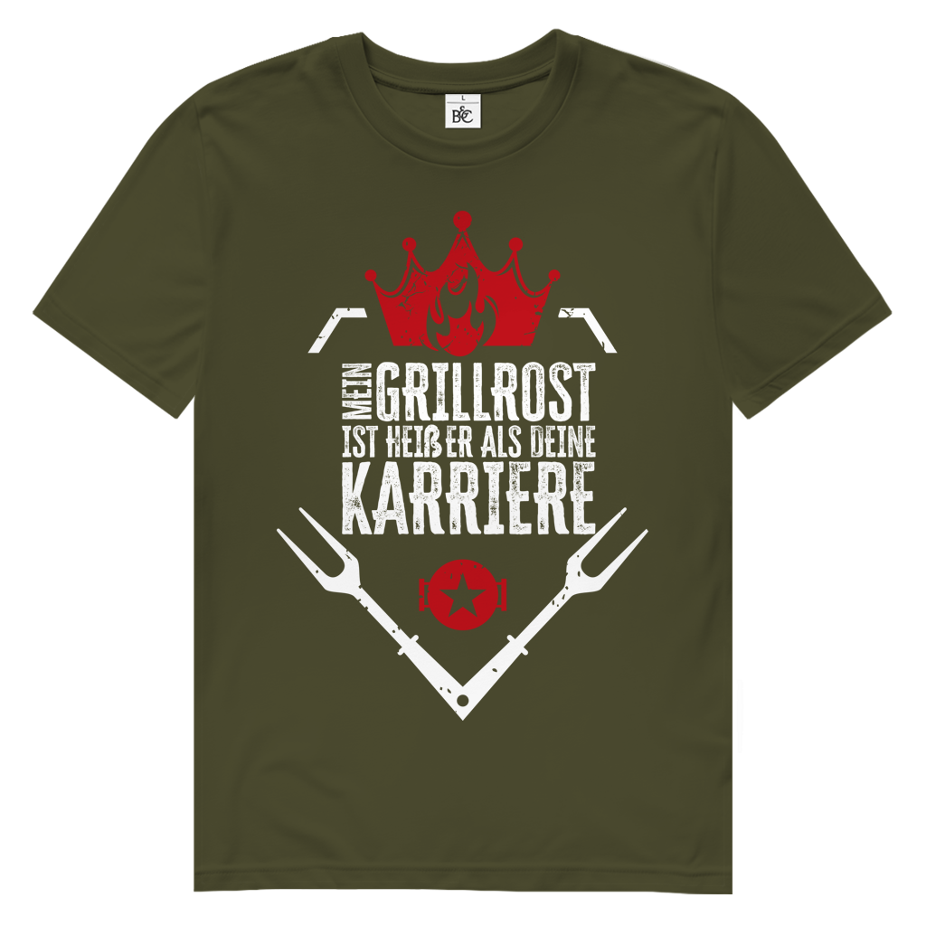 Herren Premium Bio T-Shirt Mein Grillrost ist heißer als deine Karriere