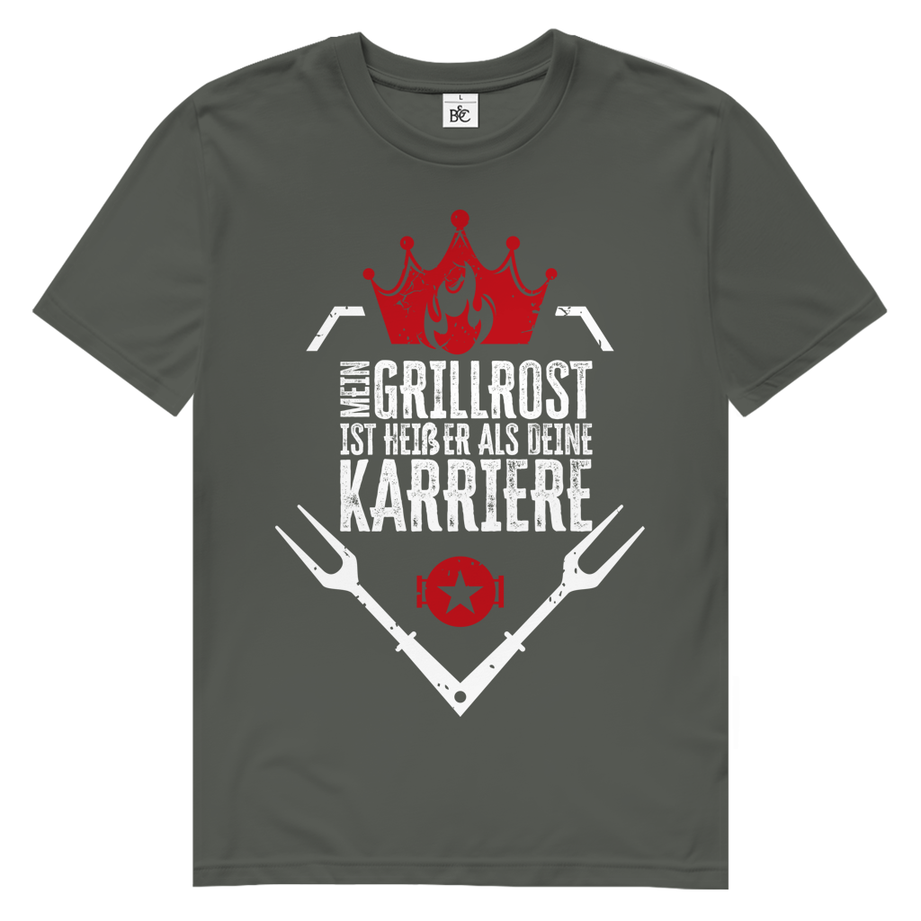 Herren Premium Bio T-Shirt Mein Grillrost ist heißer als deine Karriere