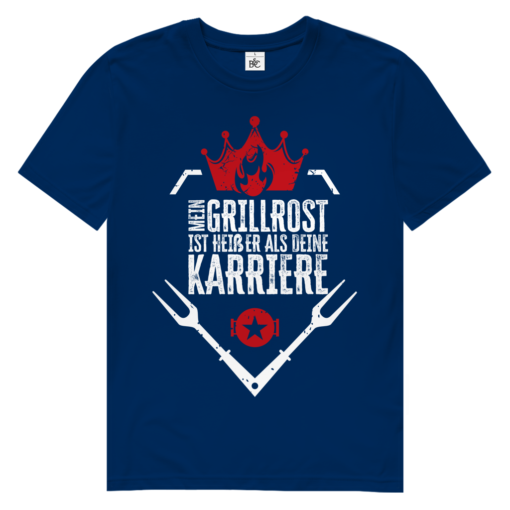 Herren Premium Bio T-Shirt Mein Grillrost ist heißer als deine Karriere