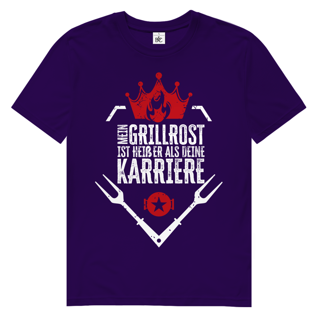Herren Premium Bio T-Shirt Mein Grillrost ist heißer als deine Karriere