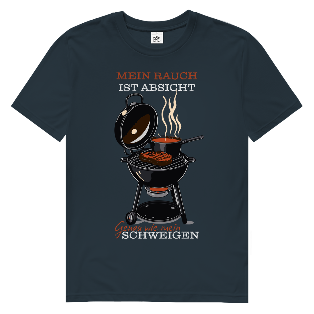 Herren Premium Bio T-Shirt Mein Rauch ist Absicht. Genau wie mein Schweigen
