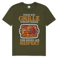 Herren Premium Bio T-Shirt Wenn ich grille, weicht sogar der Regen aus Respekt