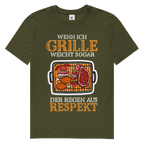 Herren Premium Bio T-Shirt Wenn ich grille, weicht sogar der Regen aus Respekt