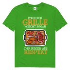 Herren Premium Bio T-Shirt Wenn ich grille, weicht sogar der Regen aus Respekt