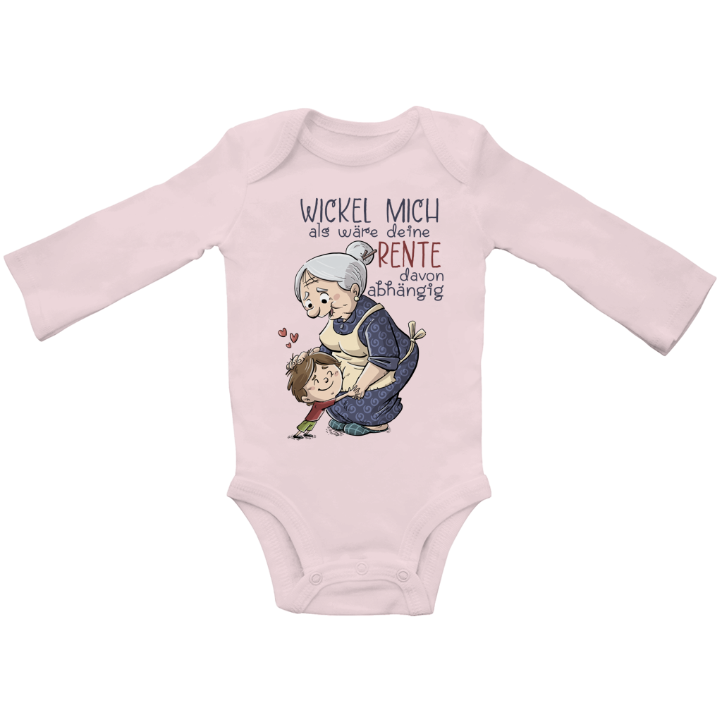 Baby Bio Bodysuite Langarm Wickel mich, als wäre deine Rente davon abhängig