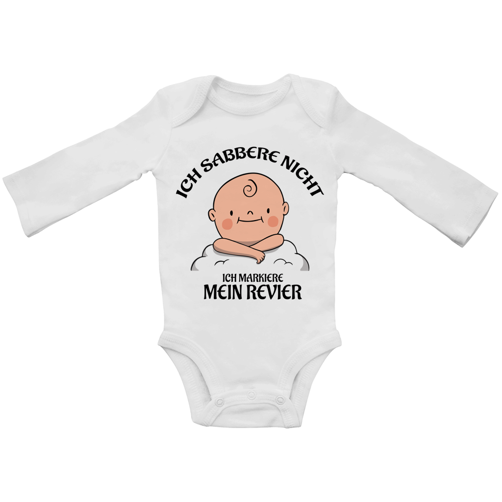 Baby Bio Bodysuite Langarm Ich sabbere nicht – ich markiere mein Revier