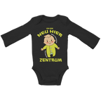 Baby Bio Bodysuite Langarm Ich bin neu hier Aber trotzdem schon das Zentrum