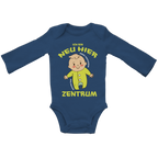 Baby Bio Bodysuite Langarm Ich bin neu hier Aber trotzdem schon das Zentrum