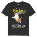 Herren Premium Bio T-Shirt Wenn meine Katze springt, weicht die Gravitation aus