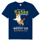 Herren Premium Bio T-Shirt Wenn meine Katze springt, weicht die Gravitation aus