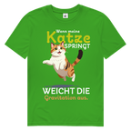 Herren Premium Bio T-Shirt Wenn meine Katze springt, weicht die Gravitation aus