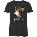 Damen Premium Bio T-Shirt Wenn meine Katze springt, weicht die Gravitation aus