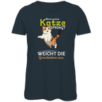 Damen Premium Bio T-Shirt Wenn meine Katze springt, weicht die Gravitation aus