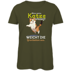 Damen Premium Bio T-Shirt Wenn meine Katze springt, weicht die Gravitation aus