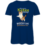 Damen Premium Bio T-Shirt Wenn meine Katze springt, weicht die Gravitation aus