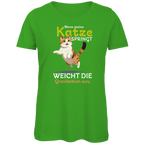 Damen Premium Bio T-Shirt Wenn meine Katze springt, weicht die Gravitation aus