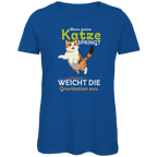 Damen Premium Bio T-Shirt Wenn meine Katze springt, weicht die Gravitation aus