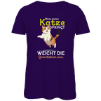 Damen Premium Bio T-Shirt Wenn meine Katze springt, weicht die Gravitation aus