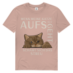 Herren Premium Bio T-Shirt Wenn meine Katze aufs Klo geht, schämt sich das Streu