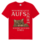 Herren Premium Bio T-Shirt Wenn meine Katze aufs Klo geht, schämt sich das Streu