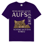 Herren Premium Bio T-Shirt Wenn meine Katze aufs Klo geht, schämt sich das Streu