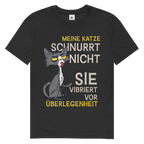 Herren Premium Bio T-Shirt Meine Katze schnurrt nicht. Sie vibriert vor Überlegenheit