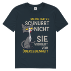 Herren Premium Bio T-Shirt Meine Katze schnurrt nicht. Sie vibriert vor Überlegenheit
