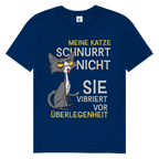 Herren Premium Bio T-Shirt Meine Katze schnurrt nicht. Sie vibriert vor Überlegenheit