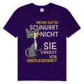 Herren Premium Bio T-Shirt Meine Katze schnurrt nicht. Sie vibriert vor Überlegenheit
