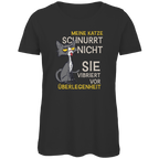 Damen Premium Bio T-Shirt Meine Katze schnurrt nicht. Sie vibriert vor Überlegenheit