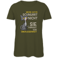 Damen Premium Bio T-Shirt Meine Katze schnurrt nicht. Sie vibriert vor Überlegenheit