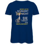 Damen Premium Bio T-Shirt Meine Katze schnurrt nicht. Sie vibriert vor Überlegenheit