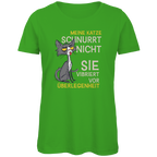 Damen Premium Bio T-Shirt Meine Katze schnurrt nicht. Sie vibriert vor Überlegenheit
