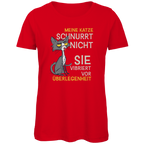 Damen Premium Bio T-Shirt Meine Katze schnurrt nicht. Sie vibriert vor Überlegenheit