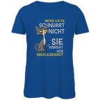 Damen Premium Bio T-Shirt Meine Katze schnurrt nicht. Sie vibriert vor Überlegenheit