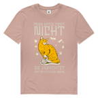 Herren Premium Bio T-Shirt Meine Katze miaut nicht. Sie verachtet auf akustischer Ebene