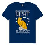 Herren Premium Bio T-Shirt Meine Katze miaut nicht. Sie verachtet auf akustischer Ebene