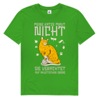 Herren Premium Bio T-Shirt Meine Katze miaut nicht. Sie verachtet auf akustischer Ebene