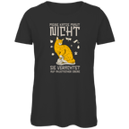 Damen Premium Bio T-Shirt Meine Katze miaut nicht. Sie verachtet auf akustischer Ebene