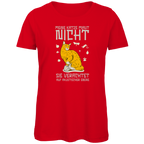 Damen Premium Bio T-Shirt Meine Katze miaut nicht. Sie verachtet auf akustischer Ebene