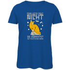 Damen Premium Bio T-Shirt Meine Katze miaut nicht. Sie verachtet auf akustischer Ebene