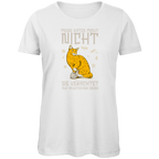 Damen Premium Bio T-Shirt Meine Katze miaut nicht. Sie verachtet auf akustischer Ebene