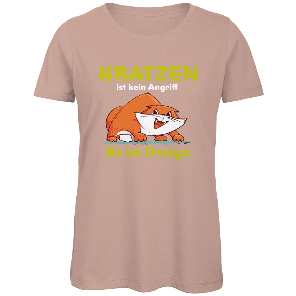 Damen Premium Bio T-Shirt Kratzen ist kein Angriff. Es ist Design