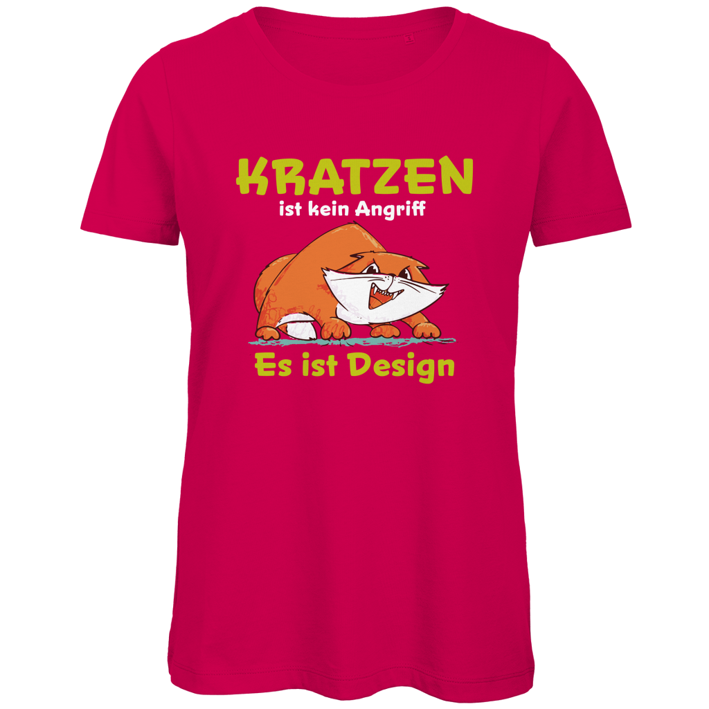 Damen Premium Bio T-Shirt Kratzen ist kein Angriff. Es ist Design